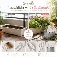 BOLTZE Gartenwerkzeug Gardenlove 2-teilig – Schaufel & Handgabel mit Blumenmuster