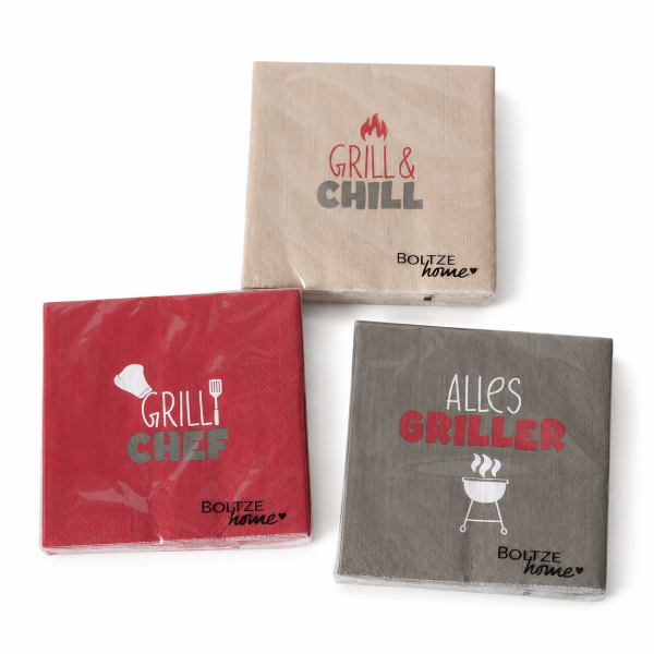 Servietten Grillzeit 3er-SET