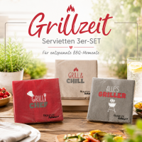 Servietten Grillzeit 3er-SET