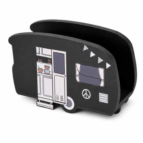 Serviettenhalter Vanlife Schwarz 17 x 6 x 10 cm