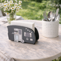 Serviettenhalter Vanlife Schwarz 17 x 6 x 10 cm