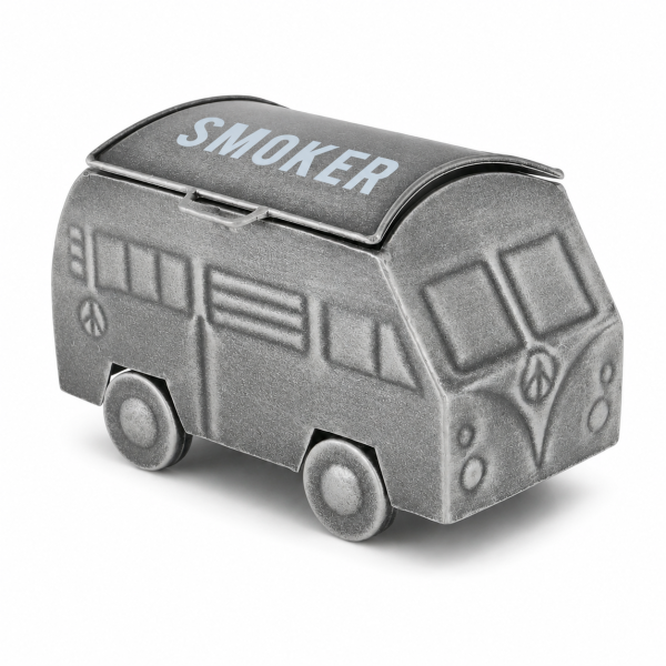 Sturmaschenbecher Moby Silber im Retro-Van-Design