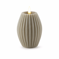 LED Gerillte Sand Kerze 7,5 x 10 cm