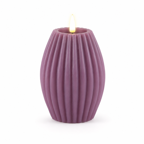 LED Gerillte Kerze 10 x 15 cm