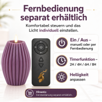 LED Gerillte Kerze 10 x 15 cm