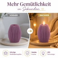 LED Gerillte Kerze 10 x 15 cm
