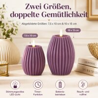LED Gerillte Kerze 10 x 15 cm