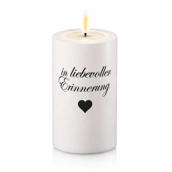 LED Grabkerze Deluxe Homeart Trauerkerze Indoor und Outdoor Wasserdicht IP 44- ( In liebevoller Erinnerung )