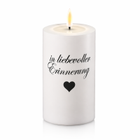 LED Grabkerze Deluxe Homeart Trauerkerze Indoor und Outdoor Wasserdicht IP 44- ( In liebevoller Erinnerung )