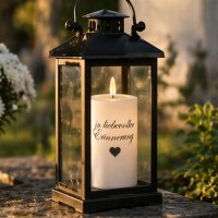 LED Grabkerze Deluxe Homeart Trauerkerze Indoor und Outdoor Wasserdicht IP 44- ( In liebevoller Erinnerung )