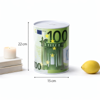 Jumbo-Metall-Spardose, 100 €-Note, ca. 22 x 15 cm S/L