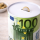 Jumbo-Metall-Spardose, 100 €-Note, ca. 22 x 15 cm S/L