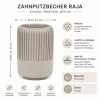 Zahnputzbecher Raja 6,7 x 10 cm