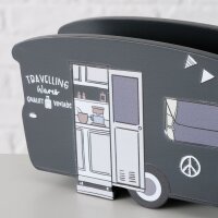 Serviettenhalter Vanlife Schwarz + 3er-SET Servietten Grillzeit