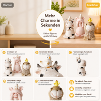 Boltze Home Figuren Set Enzo - Kuh Schwein Schaf
