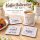 Kaffee Untersetzer Set 3mm 10,5cm Weiß Off-White MDF für Tassen