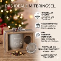 Boltze Teebecher mit Sieb - Abwarten und Tee trinken