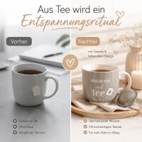 Boltze Teebecher mit Sieb - Abwarten und Tee trinken