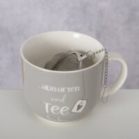 Teebecher mit Sieb - Abwarten und Tee trinken