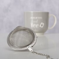Teebecher mit Sieb - Abwarten und Tee trinken