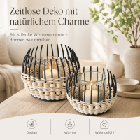 Boltze Windlicht Korb Lugo