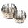 Boltze Windlicht Korb Lugo 2er-Set Natur/Schwarz