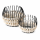 Boltze Windlicht Korb Lugo 2er-Set Natur/Schwarz