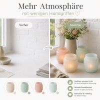 Boltze Windlicht Gladys 4er-Set Pastellfarben
