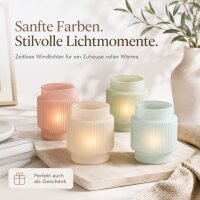 Boltze Windlicht Gladys 4er-Set Pastellfarben