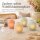 Boltze Windlicht Gladys 4er-Set Pastellfarben