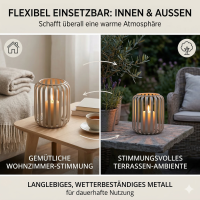 Boltze Windlicht Viki Beige