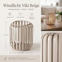 Boltze Windlicht Viki Beige