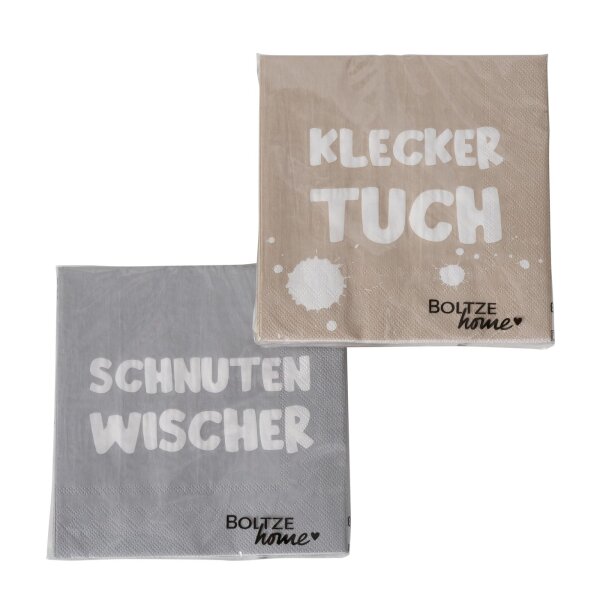 Servietten 2er Set - Kleckertuch & Schnuttenwischer