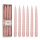 Boltze Home Twister Stabkerzen Rosa 6er Set – gedrehte Echtwachs-Kerzen