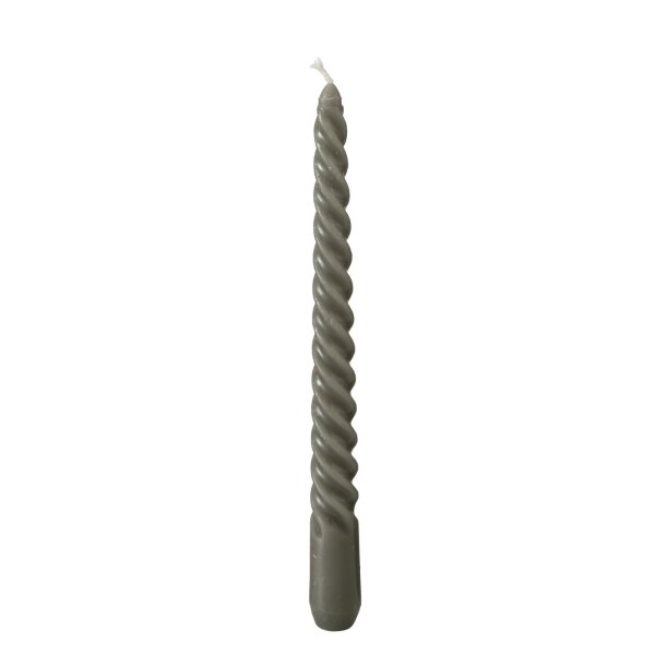 Stabkerze Twisted 6er-SET Grau