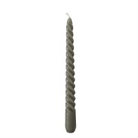 Stabkerze Twisted 6er-SET Grau