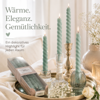 Stabkerze Twisted 6er-SET Mint
