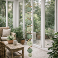 Boltze Capiz Girlande Grün mit Treibholz