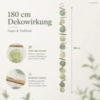 Wandgirlande grün 180cm Capiz Muschel mit Treibholz Naturdeko