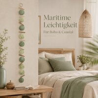 Wandgirlande grün 180cm Capiz Muschel mit Treibholz Naturdeko