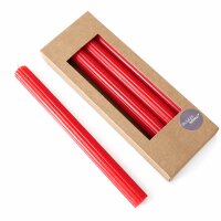 Stabkerze mit Rillen Farbig - 4er-SET