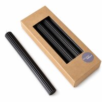 Stabkerze mit Rillen Farbig - 4er-SET
