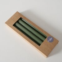 Stabkerze mit Rillen 4er-SET - Grün