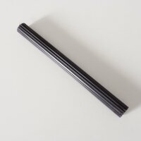 Stabkerze mit Rillen 4er-SET - Schwarz