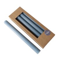 Stabkerze mit Rillen 4er-SET - Blau