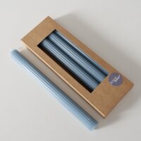 Stabkerze mit Rillen 4er-SET - Blau