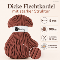 Baumwollkordel 9mm 100m Rosa - Makramee Kordel Sunset aus Baumwolle