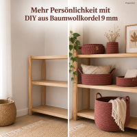 Baumwollkordel 9mm 100m Rosa - Makramee Kordel Sunset aus Baumwolle