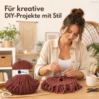 Baumwollkordel 9mm 100m Rosa - Makramee Kordel Sunset aus Baumwolle