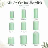 LED Kerze mit Timerfunktion MINT - Minze